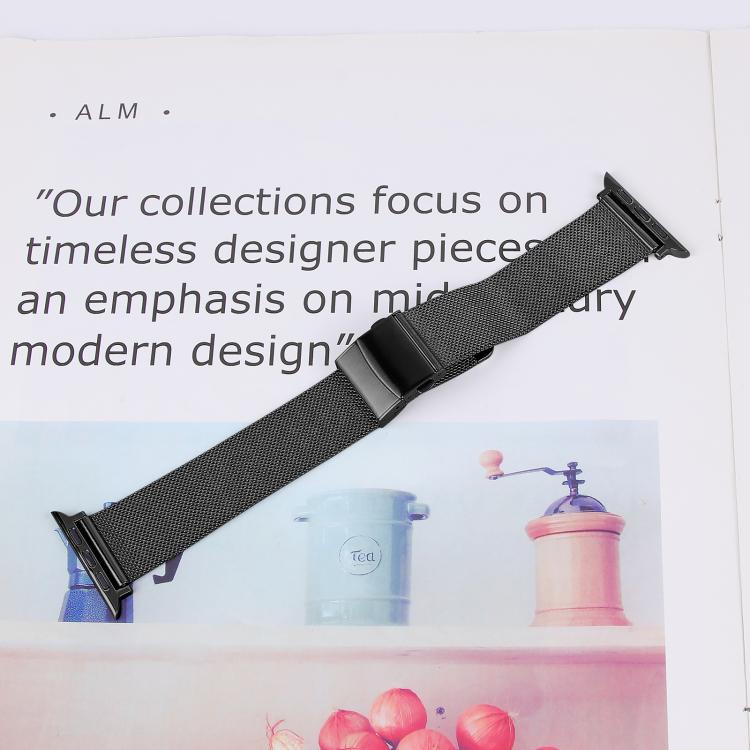 For Apple Watch 42mm / 41mm / 40mm / 38mm Hyphosis Buckle Milanese Metal Watch Band(Silver) - free shipping - PMC TechLife - Order now!