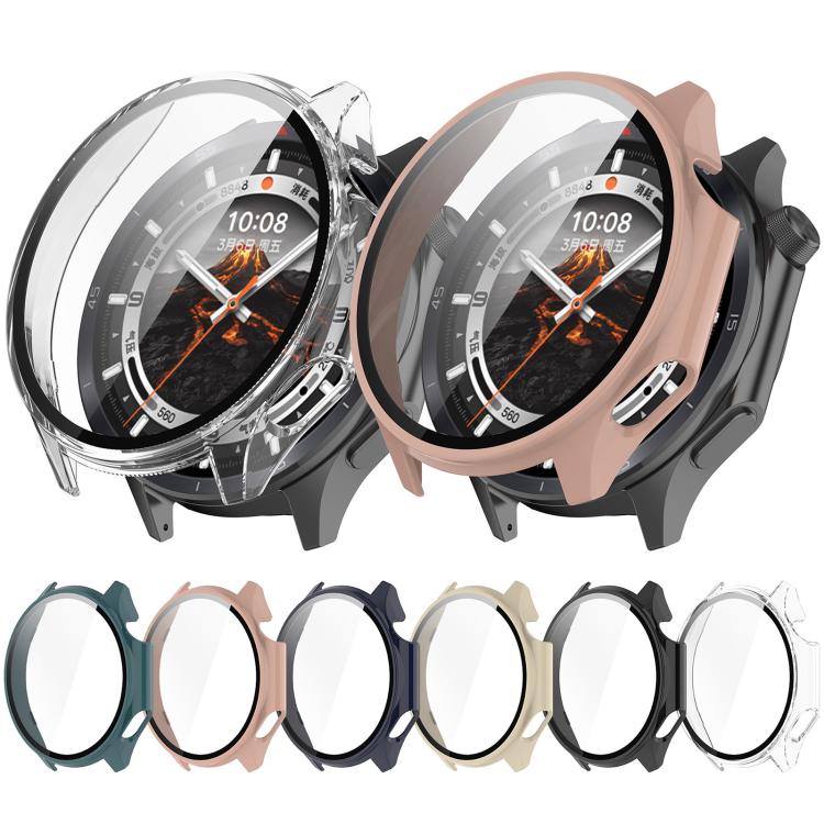 For OPPO Watch X2 Tempered Film Integrated PC Watch Protective Case(Ivory White) - Watch Case by PMC TechLife | Online Shopping South Africa | PMC TechLife | Buy Now Pay Later Mobicred