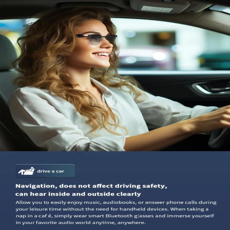 GS06 Smart Glasses, Support AI Smart Chip / Bluetooth Call / Outdoor Sports(Silver) - free shipping - PMc TechLife - Order now!