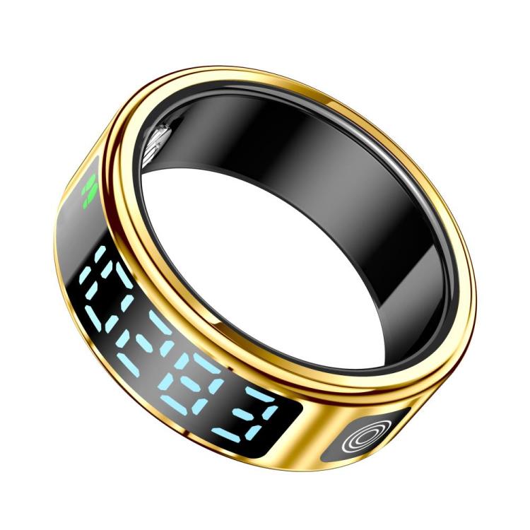 SR08 SIZE 8 Smart Ring, Support Hand Gestures Control / Health Monitoring / Multiple Sports Modes(Gold) - free shipping - PMc TechLife - Order now!