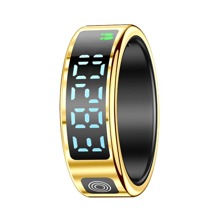 SR08 SIZE 11 Smart Ring, Support Hand Gestures Control / Health Monitoring / Multiple Sports Modes(Gold) - free shipping - PMC TechLife - Order now!