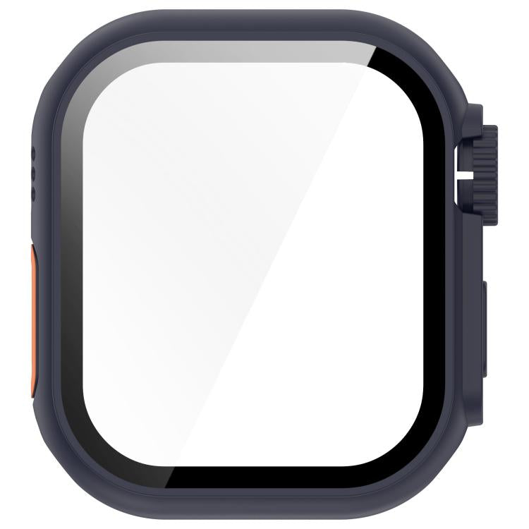 For Apple Watch Series 10 46mm Change to Ultra 49mm Tempered Film Integrated PC Button Watch Case(Midnight Blue) - free shipping - PMC TechLife - Order now!