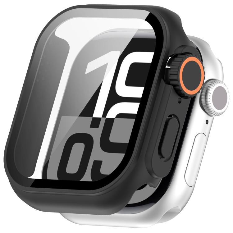 For Apple Watch Series 6/5/4/SE/SE2 44mm Change to Ultra 49mm Tempered Film Integrated PC Button Watch Case(Black) - free shipping - PMC TechLife - Order now!