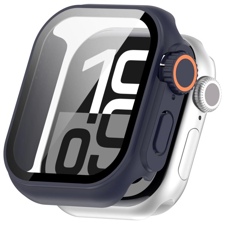 For Apple Watch Series 9/8/7 41mm Change to Ultra 49mm Tempered Film Integrated PC Button Watch Case(Midnight Blue) - free shipping - PMC TechLife - Order now!