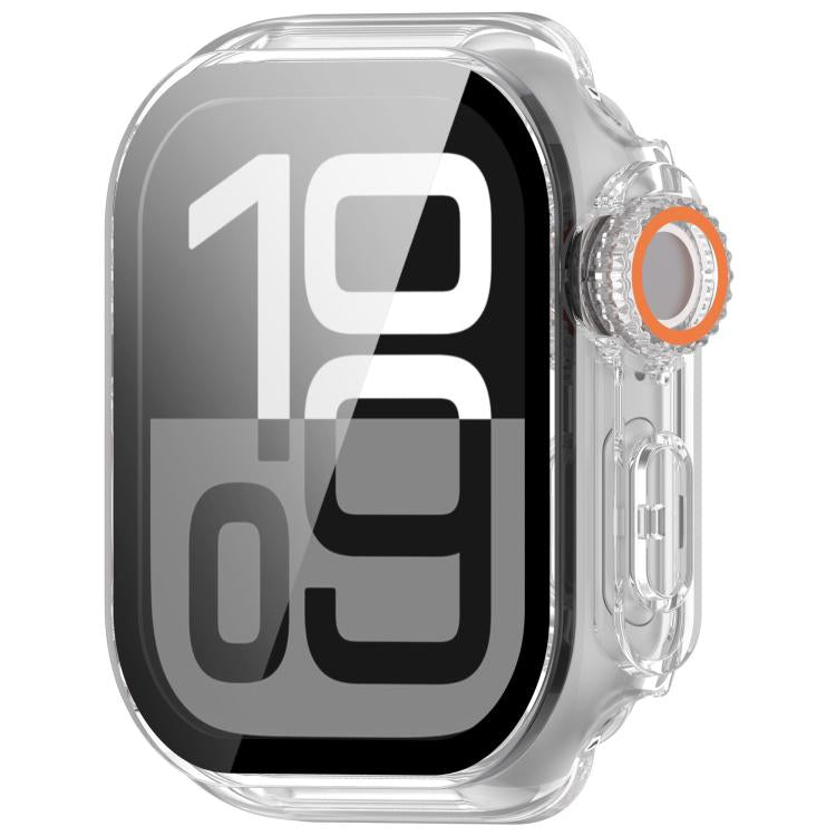 For Apple Watch Series 6/5/4/SE/SE2 40mm Change to Ultra 49mm Tempered Film Integrated PC Button Watch Case(Transparent Color) - Watch Cases by PMC TechLife | Online Shopping South Africa | PMC TechLife | Buy Now Pay Later Mobicred