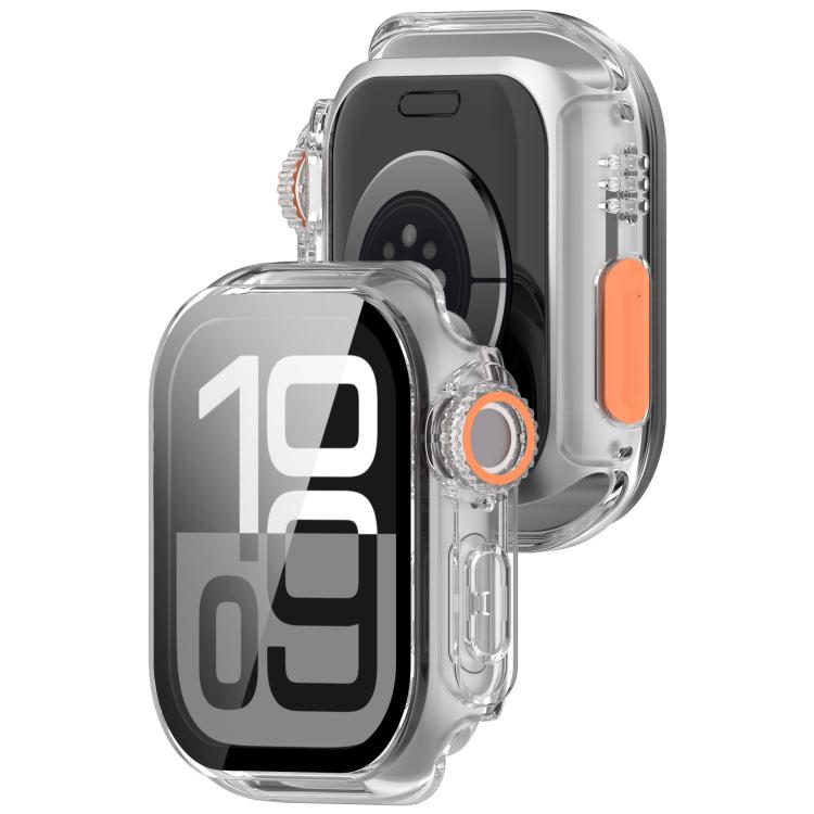 For Apple Watch Series 6/5/4/SE/SE2 40mm Change to Ultra 49mm Tempered Film Integrated PC Button Watch Case(Transparent Color) - Watch Cases by PMC TechLife | Online Shopping South Africa | PMC TechLife | Buy Now Pay Later Mobicred