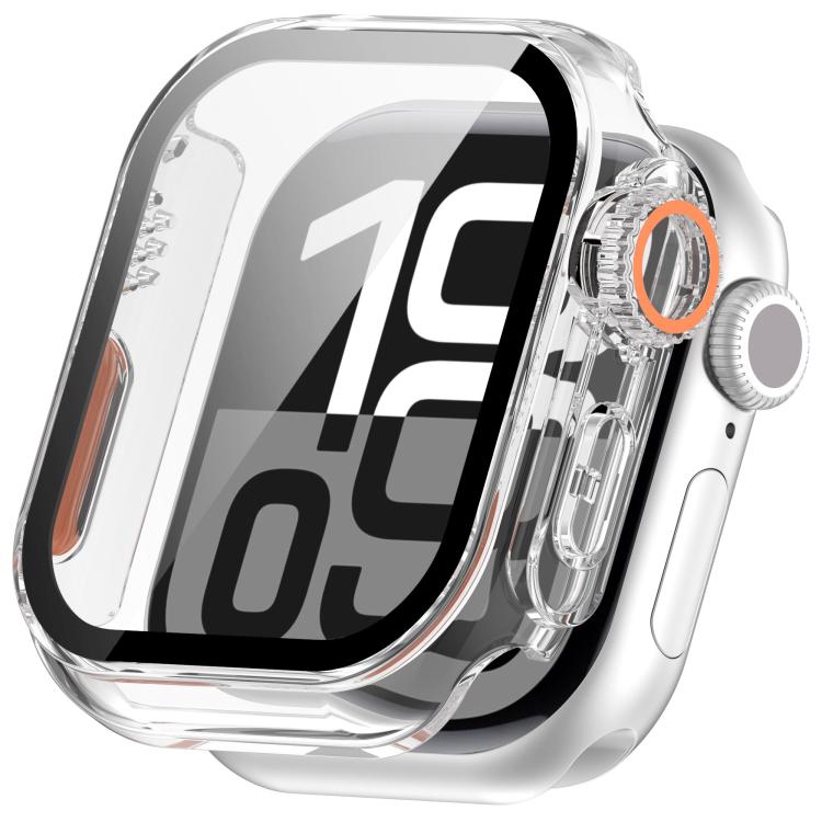 For Apple Watch Series 6/5/4/SE/SE2 40mm Change to Ultra 49mm Tempered Film Integrated PC Button Watch Case(Transparent Color) - Watch Cases by PMC TechLife | Online Shopping South Africa | PMC TechLife | Buy Now Pay Later Mobicred