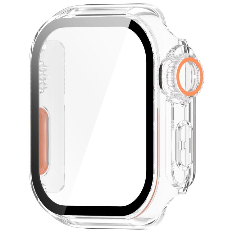 For Apple Watch Series 6/5/4/SE/SE2 40mm Change to Ultra 49mm Tempered Film Integrated PC Button Watch Case(Transparent Color) - Watch Cases by PMC TechLife | Online Shopping South Africa | PMC TechLife | Buy Now Pay Later Mobicred