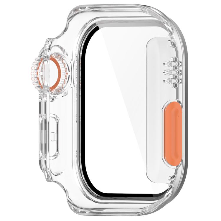 For Apple Watch Series 6/5/4/SE/SE2 40mm Change to Ultra 49mm Tempered Film Integrated PC Button Watch Case(Transparent Color) - Watch Cases by PMC TechLife | Online Shopping South Africa | PMC TechLife | Buy Now Pay Later Mobicred
