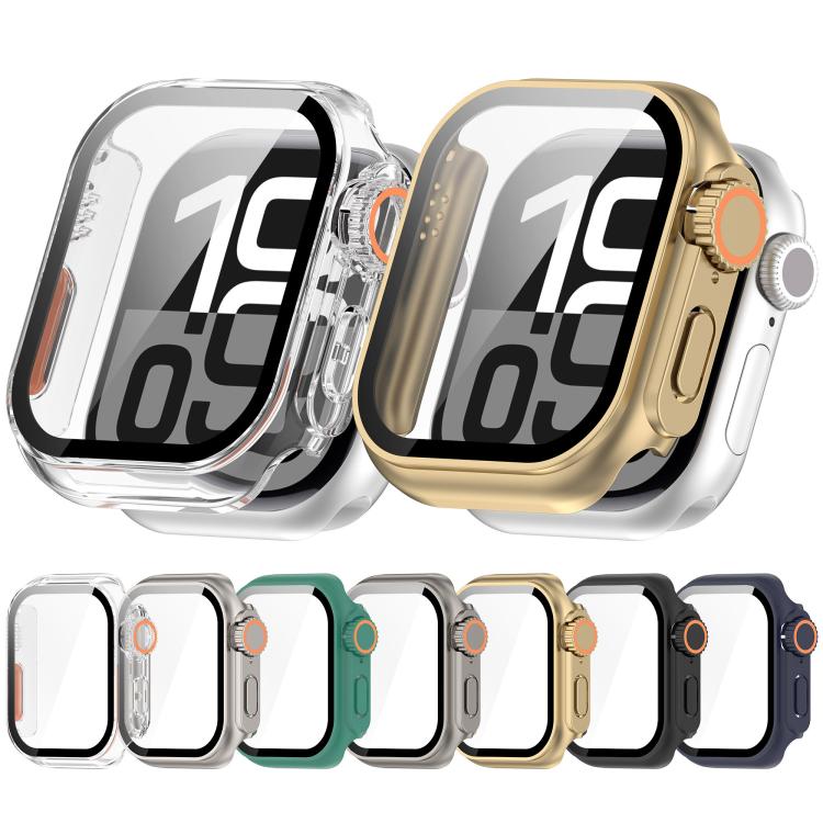 For Apple Watch Series 6/5/4/SE/SE2 40mm Change to Ultra 49mm Tempered Film Integrated PC Button Watch Case(Transparent Color) - Watch Cases by PMC TechLife | Online Shopping South Africa | PMC TechLife | Buy Now Pay Later Mobicred