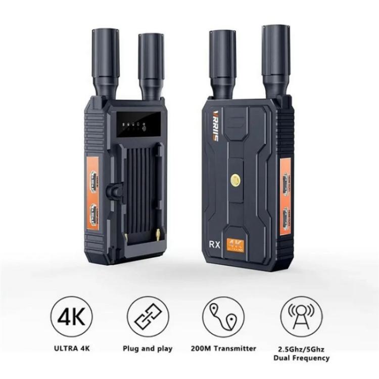 VRRIIS 097 4K HD Video HDMI Wireless Extender Kit Audio Video Wireless Transmitter Receiver, Plug:UK Plug - Adapter by PMc TechLife | Online Shopping South Africa | PMc TechLife | Buy Now Pay Later Mobicred