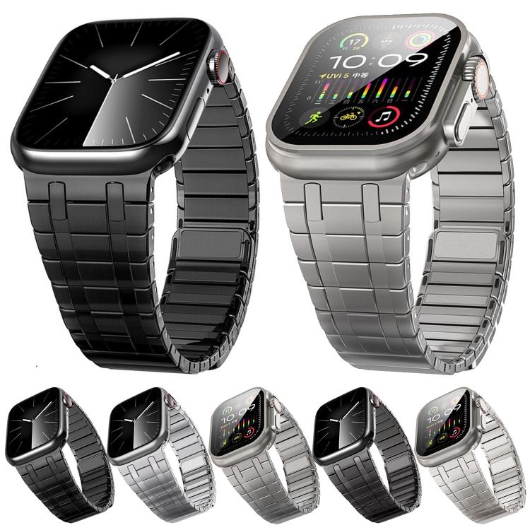 For Apple Watch 46mm / 49mm / 45mm / 44mm One Bead Magnetic Milan Stainless Steel Watch Band(Silver) - free shipping - PMC TechLife - Order now!