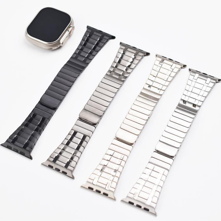 For Apple Watch 46mm / 49mm / 45mm / 44mm One Bead Magnetic Milan Stainless Steel Watch Band(Black) - Watch Bands by PMC TechLife | Online Shopping South Africa | PMC TechLife | Buy Now Pay Later Mobicred