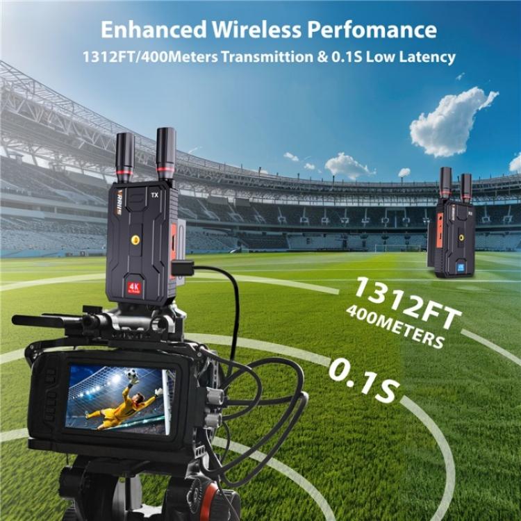 VRRIIS 097PRO Outdoor Live Streaming Audio Video Wireless Transmitter Receiver 4K HD Extender, Plug:EU Plug - Adapter by PMc TechLife | Online Shopping South Africa | PMc TechLife | Buy Now Pay Later Mobicred