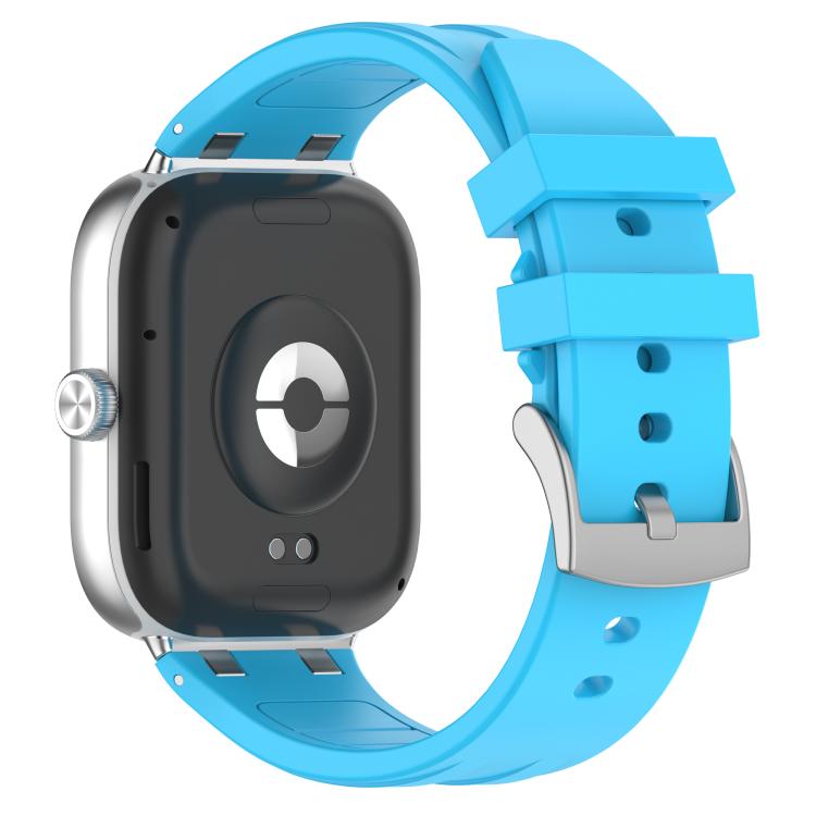For Redmi Watch 5 / Xiaomi Smart Band 9 Pro Silver Metal Connector Silicone Watch Band(Sky Blue) - free shipping - PMC TechLife - Order now!