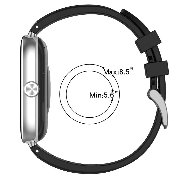For Redmi Watch 5 / Xiaomi Smart Band 9 Pro Silver Metal Connector Silicone Watch Band(Purple) - free shipping - PMC TechLife - Order now!