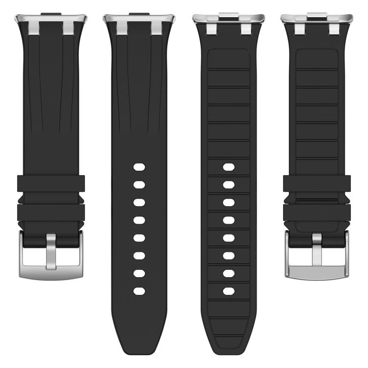 For Redmi Watch 5 / Xiaomi Smart Band 9 Pro Silver Metal Connector Silicone Watch Band(Orange) - free shipping - PMC TechLife - Order now!