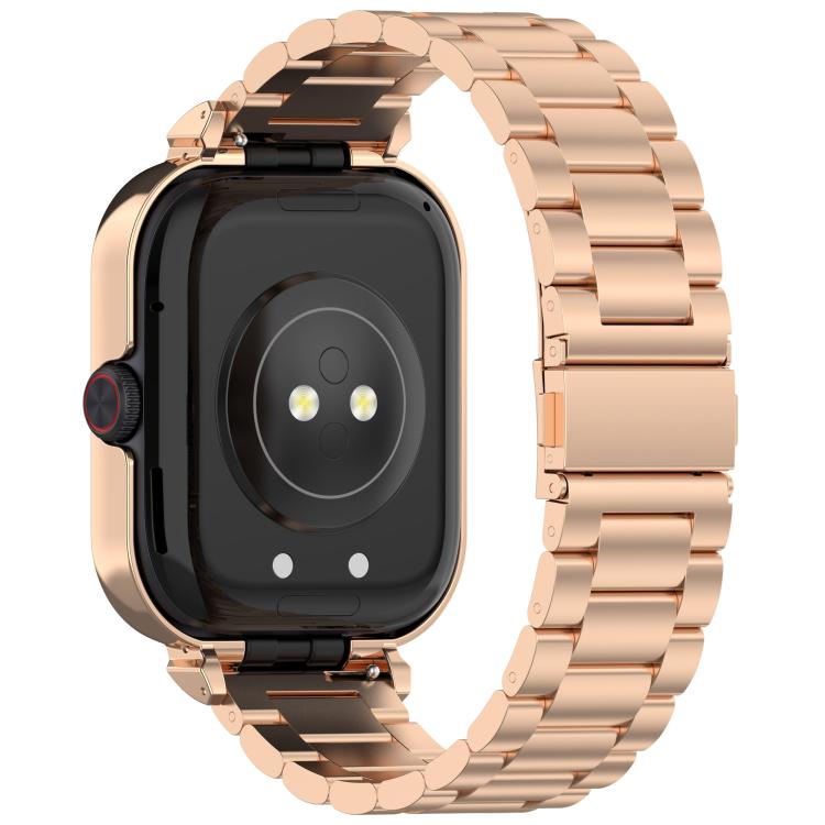 For vivo Watch GT Watch Frame Integrated Three Beads Stainless Steel Watch Band(Rose Gold) - free shipping - PMC TechLife - Order now!