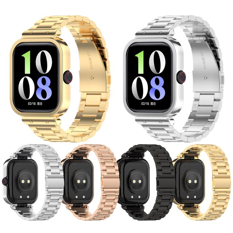 For vivo Watch GT Watch Frame Integrated Three Beads Stainless Steel Watch Band(Gold) - free shipping - PMC TechLife - Order now!