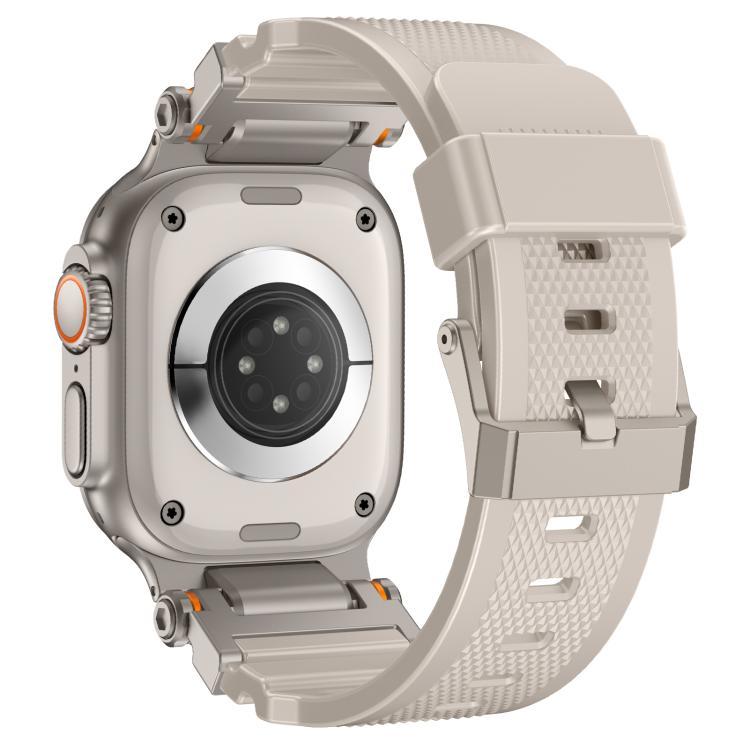 For Apple Watch 46mm / 49mm / 45mm / 44mm Kalebol Outdoor Explorer Metal Connector TPU Watch Band(Titanium Starlight) - free shipping - PMC TechLife - Order now!