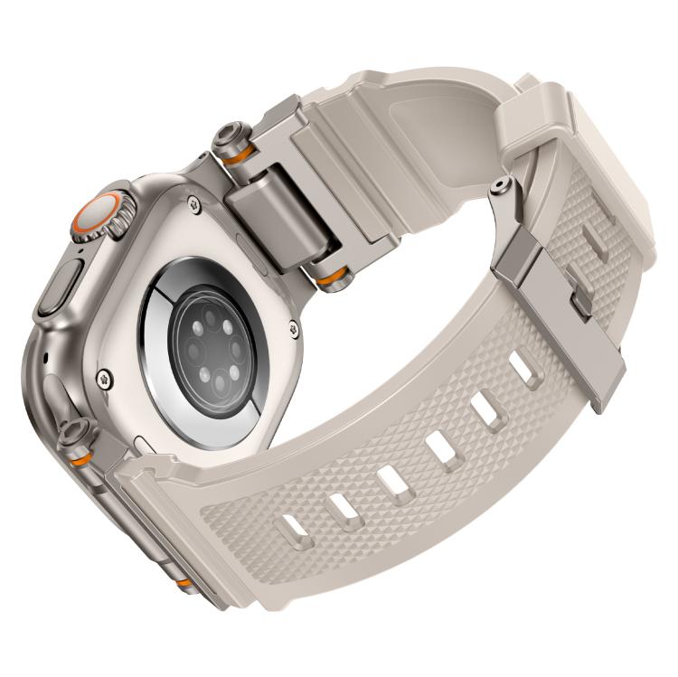 For Apple Watch 46mm / 49mm / 45mm / 44mm Kalebol Outdoor Explorer Metal Connector TPU Watch Band(Titanium Starlight) - free shipping - PMC TechLife - Order now!
