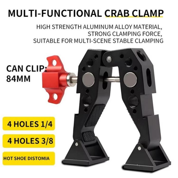 F084 Metal Hot Shoe Mount Multi-Function Crab Clamp Universal Photography Light Stand Clamp - free shipping - PMC TechLife - Order now!