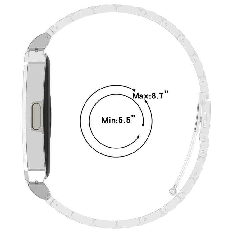 For Huawei Band 10 / 10 NFC / 9 / 9 NFC Watch Frame Integrated Three Beads Stainless Steel Watch Band(Rose Gold) - free shipping - PMC TechLife - Order now!