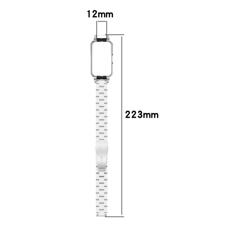 For Huawei Band 10 / 10 NFC / 9 / 9 NFC Watch Frame Integrated Three Beads Stainless Steel Watch Band(Rose Gold) - free shipping - PMC TechLife - Order now!