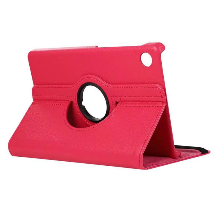 For Samsung Galaxy Tab A9 8.7 ENKAY 360 Degree Rotation Litchi Leather Smart Tablet Case(Rose Red) - free shipping - PMc TechLife - Order now!