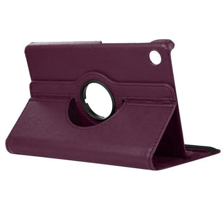 For Samsung Galaxy Tab A9 8.7 ENKAY 360 Degree Rotation Litchi Leather Smart Tablet Case(Dark Purple) - free shipping - PMc TechLife - Order now!