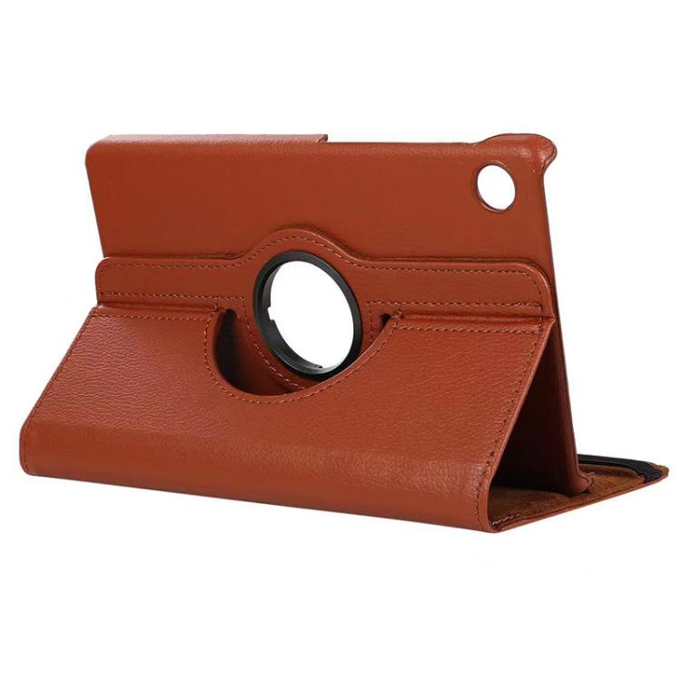 For Samsung Galaxy Tab A9 8.7 ENKAY 360 Degree Rotation Litchi Leather Smart Tablet Case(Brown) - free shipping - PMc TechLife - Order now!