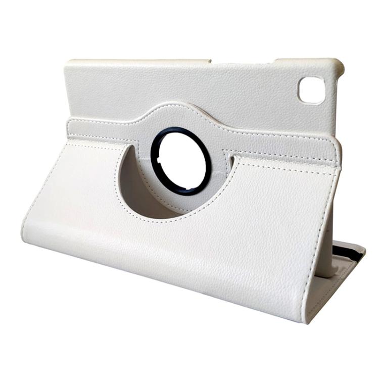 For Samsung Galaxy Tab A7 Lite 8.7 ENKAY 360 Degree Rotation Litchi Leather Smart Tablet Case(White) - free shipping - PMc TechLife - Order now!