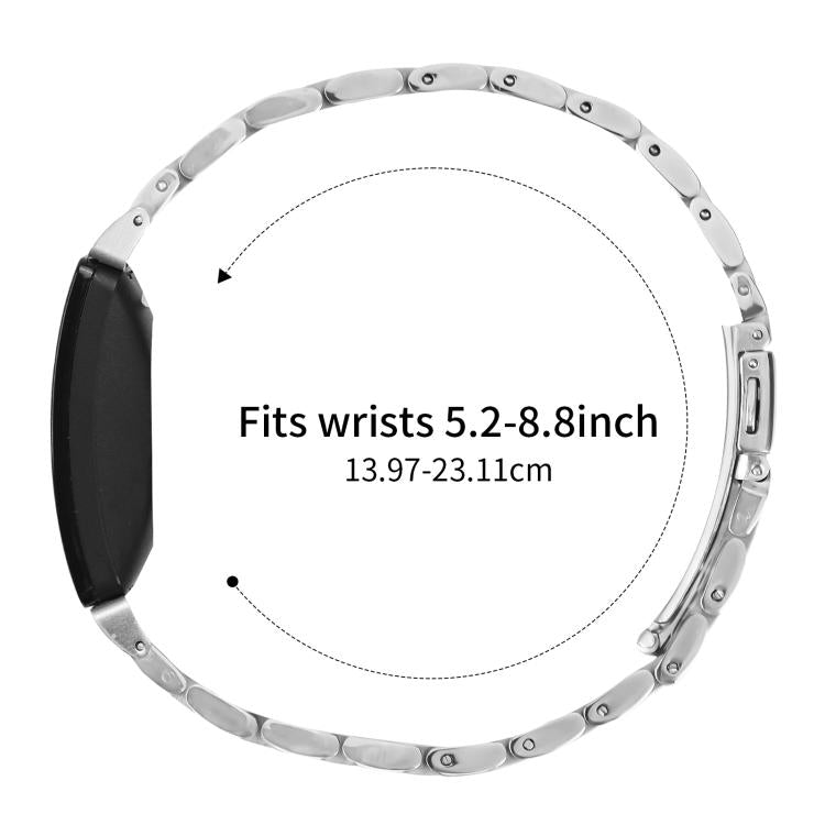 For Fitbit Inspire 1 / Inspire 2 Five Beads Slingshot Buckle Steel Watch Band(Silver Gold) - free shipping - PMC TechLife - Order now!