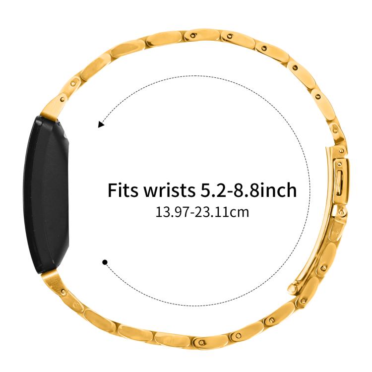 For Fitbit Inspire 1 / Inspire 2 Five Beads Slingshot Buckle Steel Watch Band(Gold) - free shipping - PMC TechLife - Order now!