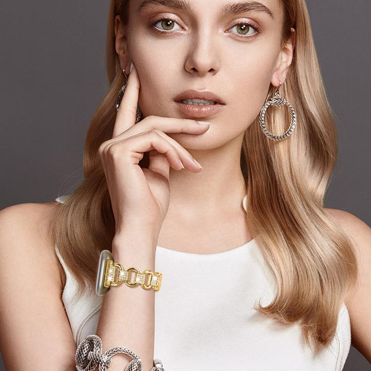 For Fitbit Versa 3 Oval Diamond Stainless Steel Watch Band(Gold) - free shipping - PMC TechLife - Order now!