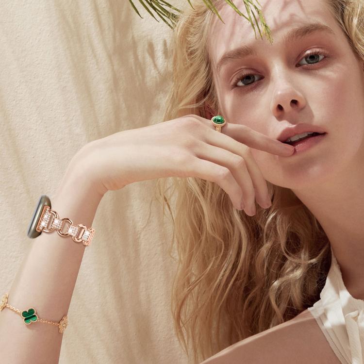 For Fitbit Versa 3 Oval Diamond Stainless Steel Watch Band(Rose Gold) - free shipping - PMC TechLife - Order now!