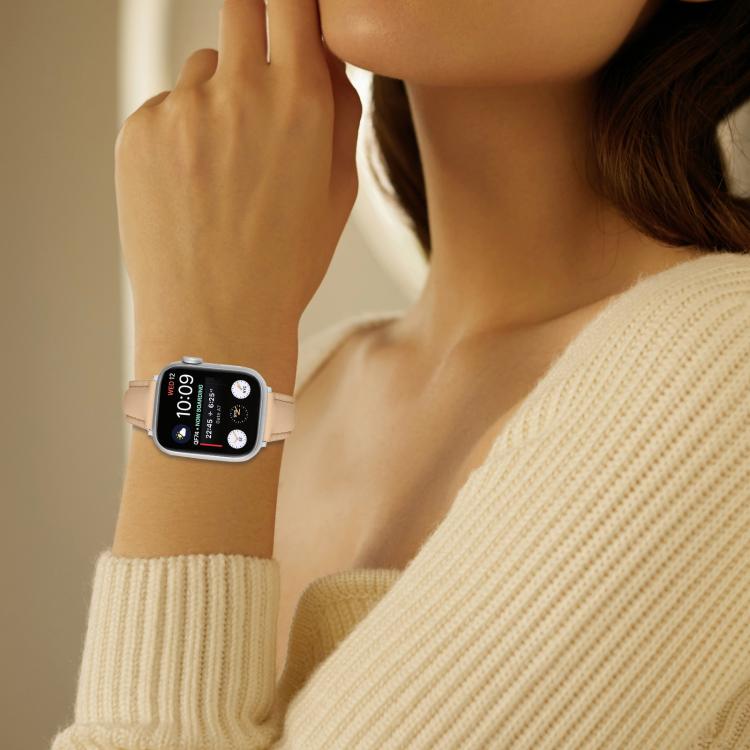 For Apple Watch 46mm / 49mm / 45mm / 44mm Small Waist PU Leather Watch Band(Camel Color) - Watch Bands by PMC TechLife | Online Shopping South Africa | PMC TechLife | Buy Now Pay Later Mobicred