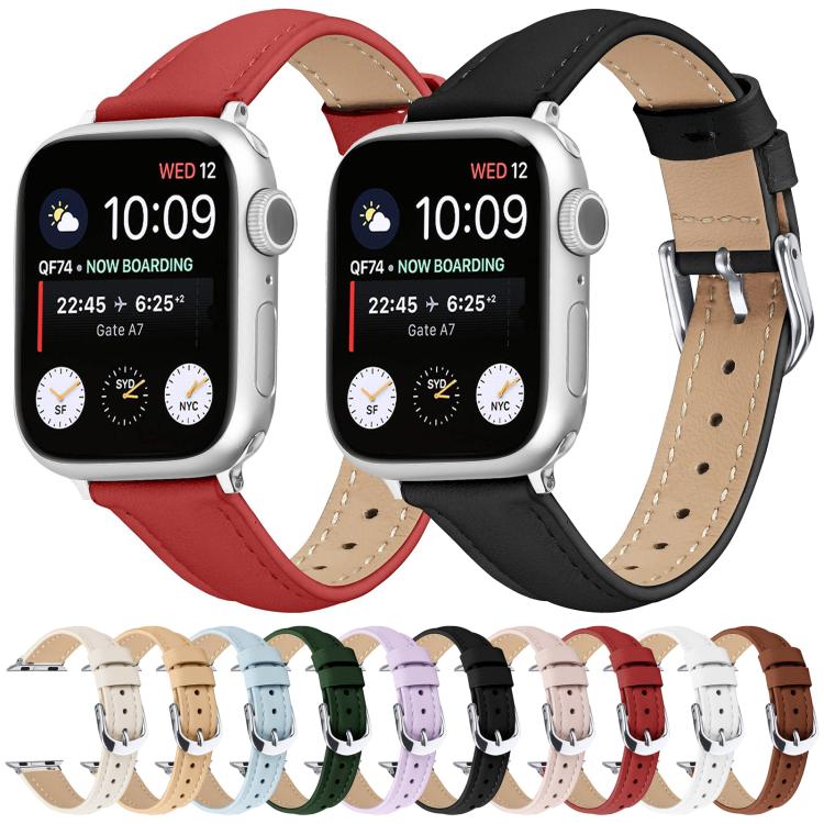 For Apple Watch 42mm / 41mm / 40mm / 38mm Small Waist PU Leather Watch Band(Camel Color) - Watch Bands by PMC TechLife | Online Shopping South Africa | PMC TechLife | Buy Now Pay Later Mobicred