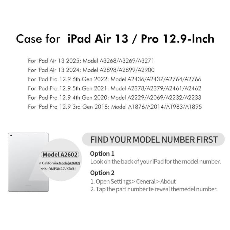 For iPad Pro 12.9 / Air 13 2025 / 2024 ENKAY 360 Degree Rotation Litchi Leather Smart Tablet Case(Black) - free shipping - PMc TechLife - Order now!