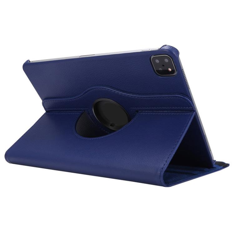 For iPad Pro 12.9 / Air 13 2025 / 2024 ENKAY 360 Degree Rotation Litchi Leather Smart Tablet Case(Dark Blue) - free shipping - PMc TechLife - Order now!