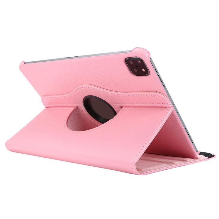 For iPad Pro 12.9 / Air 13 2025 / 2024 ENKAY 360 Degree Rotation Litchi Leather Smart Tablet Case(Pink) - free shipping - PMc TechLife - Order now!