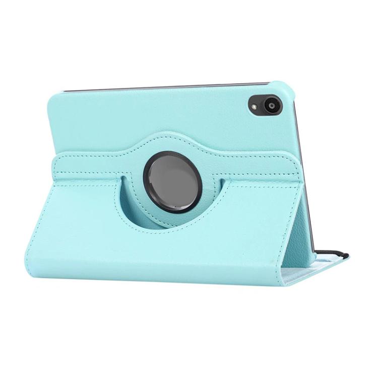 For iPad mini 2024 / mini 6 ENKAY 360 Degree Rotation Litchi Leather Smart Tablet Case(Light Blue) - free shipping - PMc TechLife - Order now!
