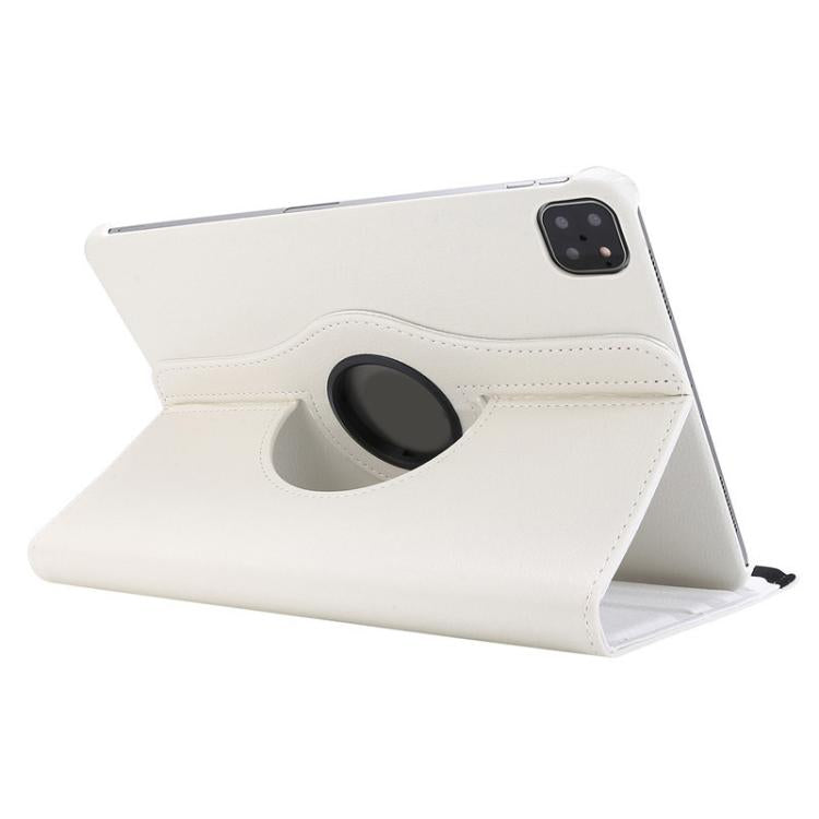 For iPad Pro 11 2024 ENKAY 360 Degree Rotation Litchi Leather Smart Tablet Case(White) - free shipping - PMc TechLife - Order now!