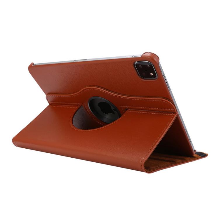 For iPad Pro 11 2024 ENKAY 360 Degree Rotation Litchi Leather Smart Tablet Case(Brown) - free shipping - PMc TechLife - Order now!