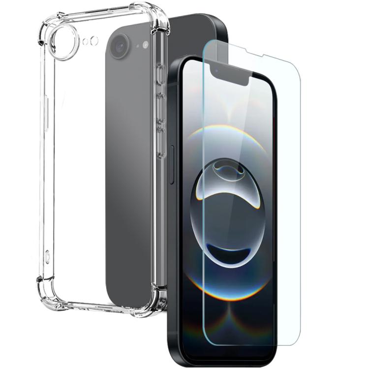 For iPhone 16e NORTHJO 2 in 1 TPU Airbag Shockproof Phone Case with Screen Film(Clear) - free shipping - PMc TechLife - Order now!