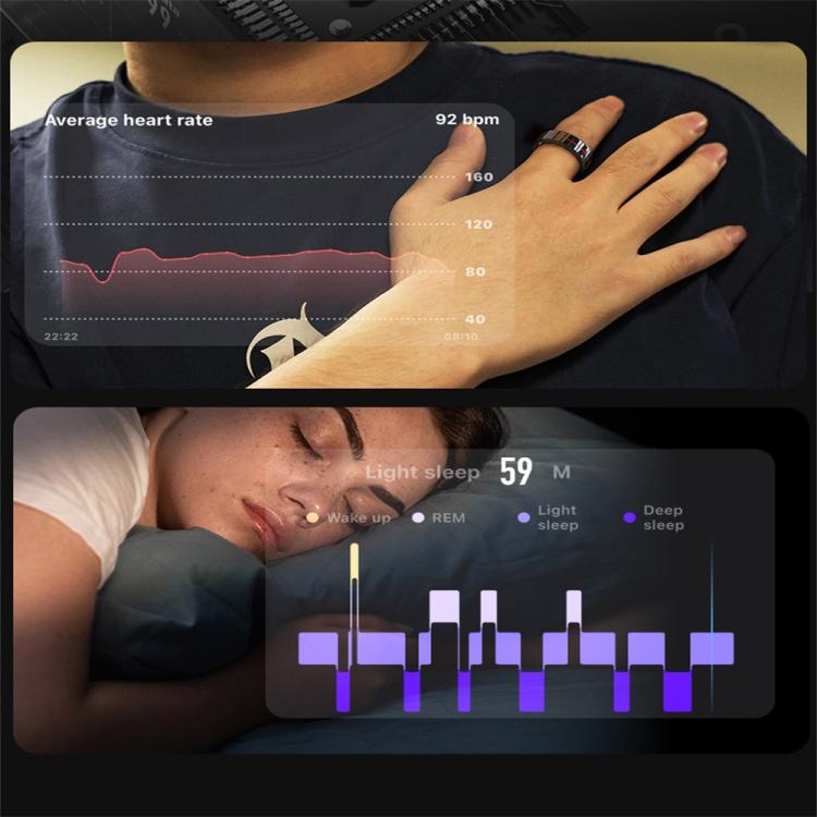 R04 SIZE 9 Smart Ring, Support Heart Rate / Blood Oxygen / Sleep Monitoring / Take Photos(Black) - free shipping - PMc TechLife - Order now!