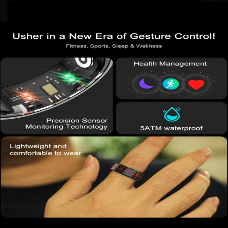 R04 SIZE 11 Smart Ring, Support Heart Rate / Blood Oxygen / Sleep Monitoring / Take Photos(Rose Gold) - free shipping - PMC TechLife - Order now!