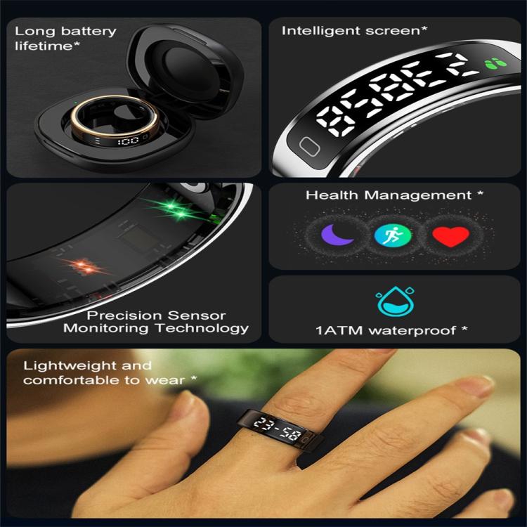R11C SIZE 11 Smart Ring, Support Heart Rate / Blood Oxygen / Sleep Monitoring / Multiple Sport Modes(Black) - free shipping - PMC TechLife - Order now!