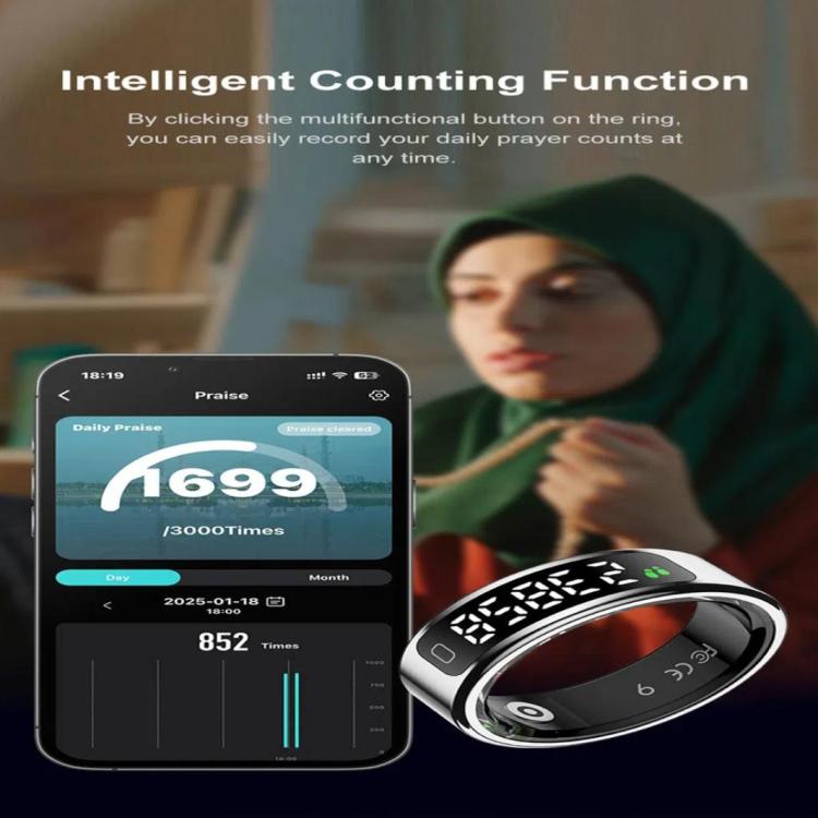R11C SIZE 13 Smart Ring, Support Heart Rate / Blood Oxygen / Sleep Monitoring / Multiple Sport Modes(Black) - free shipping - PMC TechLife - Order now!