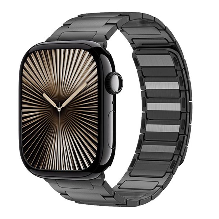 For Apple Watch 46mm / 49mm / 45mm / 44mm I-Beam Magnetic Stainless Steel Strap(Titanium Gray) - free shipping - PMC TechLife - Order now!
